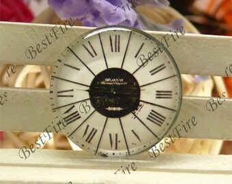 Clock Face Glass Cabochons, Jewelry Making, 10-30mm
