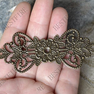 Bronze Tone Brass flower Filigree Jewelry Connectors Setting,Connector Findings,Filigree Findings,Flower Filigree