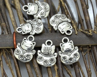 Charms chats Pendentif Argent Ton, chat Pendentif Charmes Trouvailles Pendentif, bijoux pendentif trouver