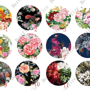 10mm,12mm,14mm,16mm,18mm,20mm,25mm,30mm Flower leaf Round photo Glass Cabochon,round Cabochon finding beads,Photo Glass Cabochons