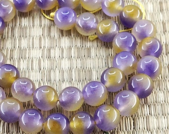 Round Jade Beads Strand, 8mm 10mm