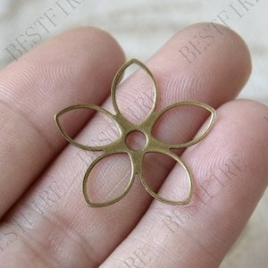 23 mm Bronze Tone flower Filigree Jewelry Connectors Setting,Connector Findings,Filigree Findings,Flower Filigree