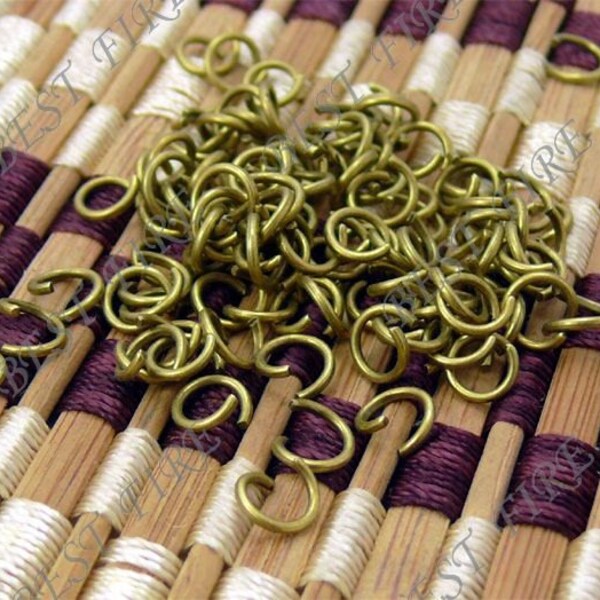 500pcs  of  Antique  Brass Plated Open Jumpring 6mm