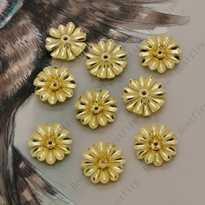 Raw brass 14mm flower Filigree Jewelry Connectors Setting,Connector Findings,Filigree Findings,Flower Filigree