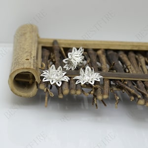 16 mm Silver tone Brass flower Filigree Jewelry Connectors Setting,Connector Findings,Filigree Findings,Flower Filigree