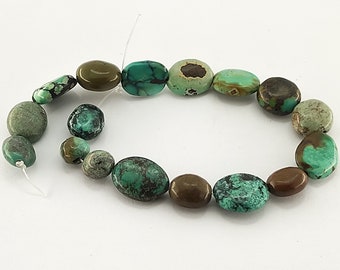 Turquoise oval Bracelet Beaded ,Turquoise nugget loose beads,turquoise nugget gemstone beads,turquoise nugget beads
