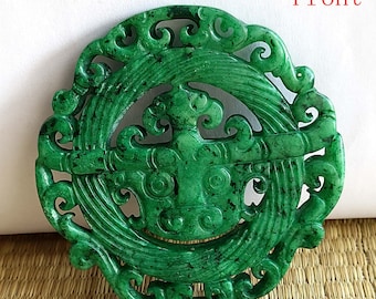 翡翠龍ペンダント：十二支のお守り、幸運のお守り - Etsy 日本