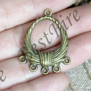 10 pcs of Bronze Tone charm drop Connector pendant,flower Beautiful Detail,charm bronze Metal Earring Components ,earring Pendant charm