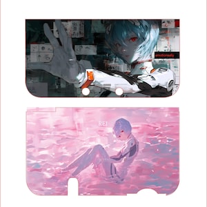 Funda protectora DIY estilo Evangelion para New 3DS NDS, hecha a mano, modelo completo, carcasa rígida para Nintendo New 3DS XL, ideal para aficionados a los videojuegos.