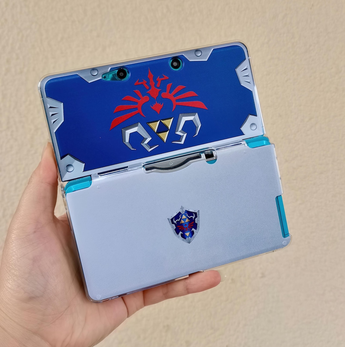 Zelda Design New 3DS 2DS Case, Hylian Shield Handmade NDS NDSI ...