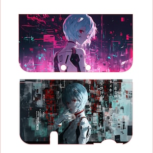 Funda protectora DIY estilo Evangelion para New 3DS NDS, hecha a mano, modelo completo, carcasa rígida para Nintendo New 3DS XL, ideal para aficionados a los videojuegos.