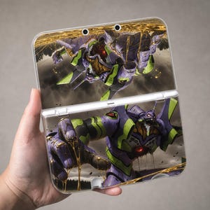 Funda protectora DIY estilo Evangelion para New 3DS NDS, hecha a mano, modelo completo, carcasa rígida para Nintendo New 3DS XL, ideal para aficionados a los videojuegos.