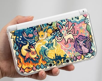 Funda protectora DIY Eevee New 3DS XL ndsl hecha a mano, serie completa de modelos, carcasa rígida para fans de los videojuegos de Nintendo ndsi 2DS