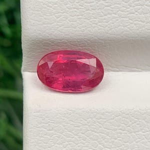 Oval Cut Pinkish-Red Ruby: 0.80 Carat July Birthstone