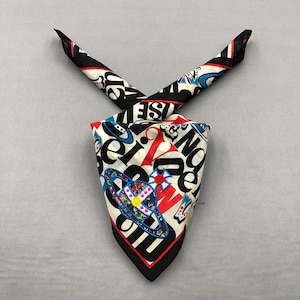 NWT Vintage Vivienne Westwood Handkerchief Orbs Bandana Authentic Luxury Womens Accessories Neckerchief Pocketsquare Summer Gift for Her
