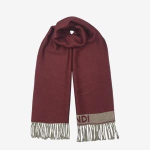 Vintage Fendi Lambswool Scarf Fendi Wool Scarves Muffler Wrap Winter Fendi Accessories Scarves Luxury Winter Gift