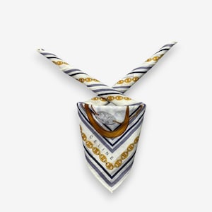 Vintage Celine Handkerchief, Celine Bandana, Celine Scarf, Celine Neckerchief, Celine Pocket Square, Celine Square Scarf, Celine Accessories