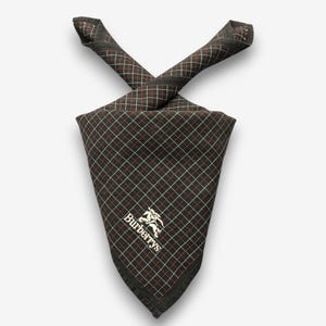 Vintage Burberry Handkerchief Burberrys Bandana Burberrys Neckerchief Accessories Pocketsquare Neck Scarf Authentic Luxury Headband Scarves