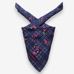 Vintage Burberry Handkerchief Burberrys Bandana Pocket Squares Neckerchief Headband Authentic Womens Accessories Scarves Summer Gift for Her