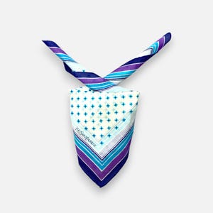 Vintage Yves Saint Laurent Handkerchief YSL Bandana Luxury Neckerchief Headband Pocket Square Womens Accessories Scarves Summer Gift for Her