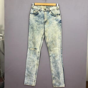 W30 Vintage Levis 631 Acid Wash Jeans 90s Womens High Waisted Levi&#39;s Pants Levis Slim Skinny Faded Denim Levis Girlfriend Jeans Size 30x35
