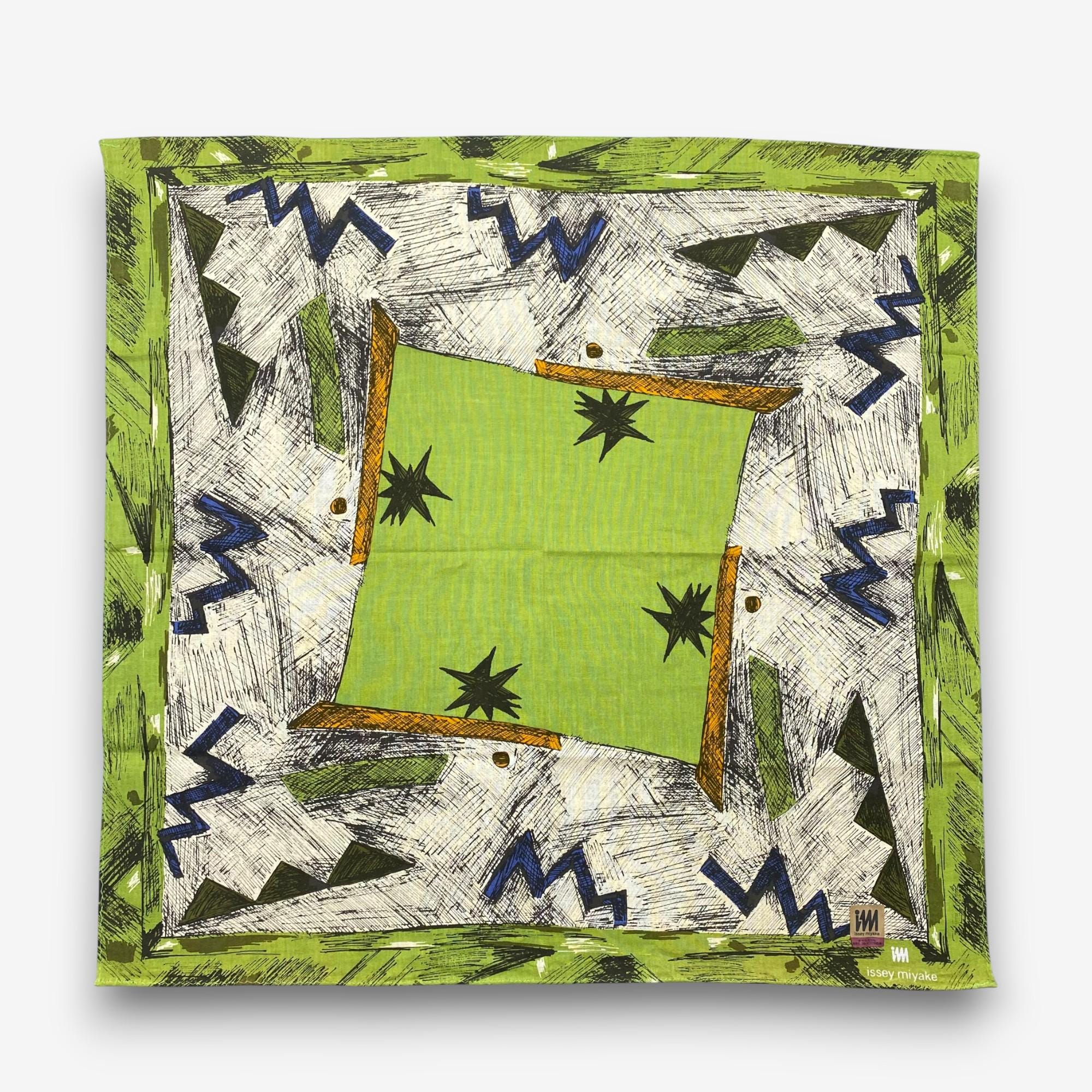 イッセイミヤケ　ISSEY MIYAKE　スカーフ　絹　初期　ヴィンテージ Vintage Issey Miyake Scarf, Issey Miyake Neckerchief, Vintage