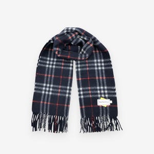 Vintage Burberry Cashmere Scarf Tartan Burberry&#39;s Winter Scarves Burberrys Muffler Christmas Accessories Winter Christmas Gift for him