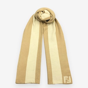 Vintage Fendi Lambswool Scarf Fendi FF Wool Scarves Muffler Fendi Winter Accessories Scarves Luxury Fendi Christmas New Year Gift for Her