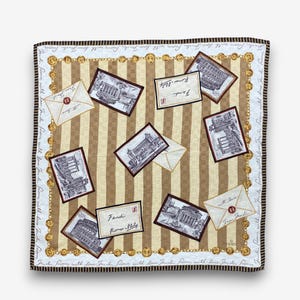 Vintage Fendi Chusteczka Oryginalna Fendi Bandana Luksusowa Chustka na Głowę Kieszonka Kwadratowe Akcesoria Damskie Chustka na szyję Prezent dla Niej