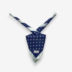 Vintage DKNY Handkerchief DKNY Bandana Pocket Square Womens Luxury Accessories Neckerchief Scarves Headband Summer Christmas Gift for Her