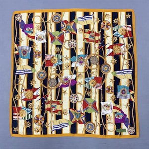 Vintage Celine Handkerchief, Celine Bandana, Celine Scarf, Celine Neckerchief, Celine Pocket Square, Celine Square Scarf, Celine Accessories