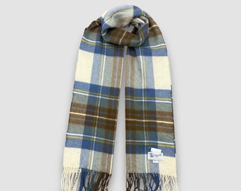 NWT Johnstons of Elgin 100% Cashmere Silver Bannockbane Made in