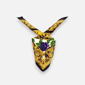 Vintage Moschino Handkerchief Moschino Bandana Pocket Square Womens Luxury Accessories Neckerchief Scarf Headband Summer Gift for Her