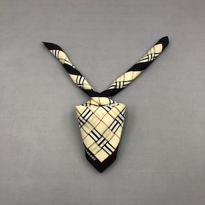 Vintage Burberry Handkerchief Burberrys Bandana Burberrys Neckerchief Accessories Pocketsquare Neck Scarf Authentic Luxury Headband Scarves