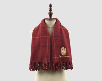 Foulard Carré Furla En Soie 100% - Vintage 89x89 Cm - Rouge - Made In Italy