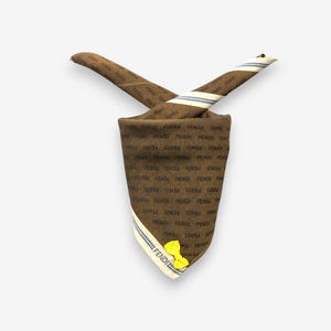 Vintage Fendi Handkerchief Fendi Roma Monogram Bandana Pocket Squares Neckerchief Womens Luxury Accessories Scarves Summer Gift for Her