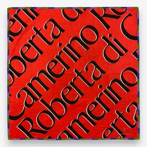 Vintage Roberta di Camerino Handkerchief Bandana Luxury Neckerchief Headband Pocket Square Wrap Womens Accessories Scarves Summer Gift