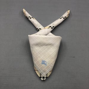 Vintage Burberry Handkerchief Burberrys Bandana Pocket Squares Neckerchief Headband Authentic Womens Accessories Scarves Summer Gift for Her