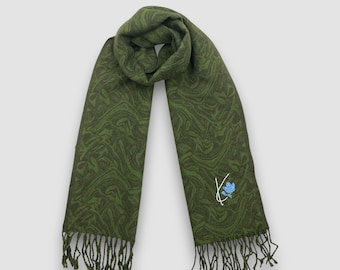 Vintage Kenzo Scarf, Vintage Wool Scarf, Wool Long Scarves