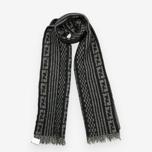 Vintage Fendi Lambswool Scarf Fendi FF Monogram Wool Scarves Muffler Fendi Winter Accessories Scarves Fendi Christmas New Year Gift for Her