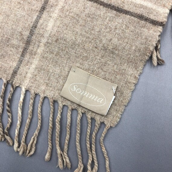 Vintage Somma Lambswool Scarves Muffler Somma Fringe Wool Scarf Neckwear Christmas Womens Shawl Wrapped Accessories Winter Gift for Her View 5