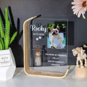 Custom Dog Memorial Frame with Pet Fur Jar,Custom Pet Memorial Plaque,Pet Hair Keepsake,Pet Memorial Gifts,Loss Of Dog Cat,Pet Fur Keepsake