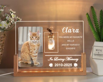 Marco conmemorativo personalizado para gatos con recuerdo de pelo de gato, regalos de condolencia por la pérdida de un gato, regalos conmemorativos para gatos, regalos conmemorativos de pelo de mascota, regalos por la pérdida de una mascota (gato o perro)