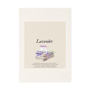 Lavender Cotton Tea Towel | Kitchen Decor, Gift for Her, Lavender Lover, Home Decor, Housewarming Gift