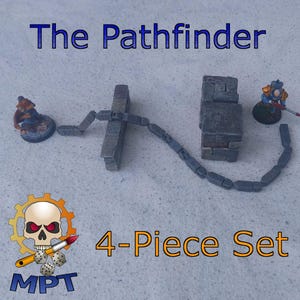 4-Piece Set: The Pathfinder – 3D Movement Measuring Chain for Tabletop | Flexible | 1&quot; Segments | 6&quot;, 8&quot;, 12&quot;, 16&quot;
