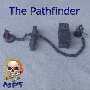 3D Movement Measuring Chain - The Pathfinder – for Tabletop Games | Flexible | 3D Printed | 1&quot; Segments | 6–24 Inch Lengths