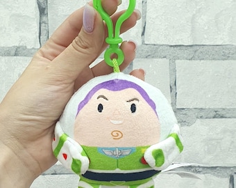 Portachiavi di peluche di Toy Story Buzz Lightyear da 3,5" da collezione, giocattoli di peluche di Toy Story Buzz Lightyear, regalo vintage per bambini, giocattolo per bambini.
