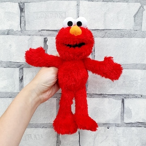 Vintage Stuffed Elmo Sesame  Street Plush toys 9.5&quot; Vintage kids gift soft collectible toy  Childrens Toy kids  Baby toy