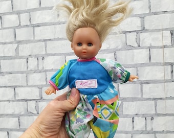 Vintage Zapf Creation Ethnic Doll 1988 with Original Outfit 9" kids gift  collectible toy  baby kids baby doll