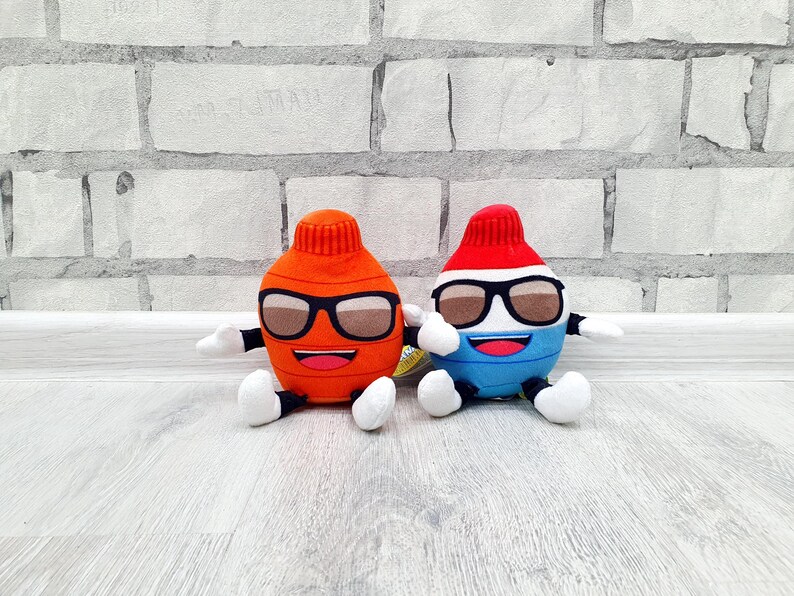 Vintage LOT OF 2 Energy Drink Bottle Plush toys Vintage 9" collectible kids Baby toy image 9